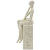 Mauro Ferretti Coppia di figurine Stons 11,5x9x25 cm crema
