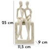 Mauro Ferretti Coppia di figurine Stons 11,5x9x25 cm crema