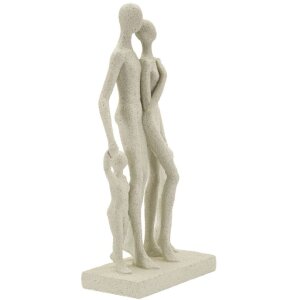 Mauro Ferretti Statuetta famiglia Stons 16x8x30,5 cm crema