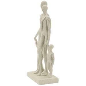 Mauro Ferretti Statuetta famiglia Stons 16x8x30,5 cm crema