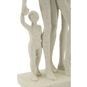 Mauro Ferretti Statuetta famiglia Stons 16x8x30,5 cm crema