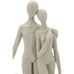 Mauro Ferretti Statuetta famiglia Stons 16x8x30,5 cm crema