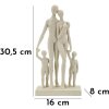 Mauro Ferretti Statuetta famiglia Stons 16x8x30,5 cm crema