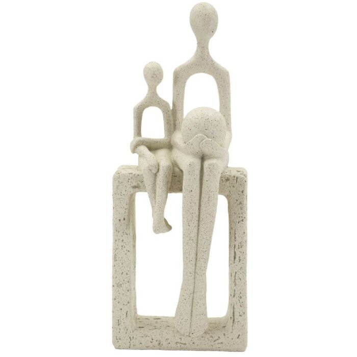 Mauro Ferretti Statuetta Maternità 10x7x26 cm crema Polyresin Decorazione