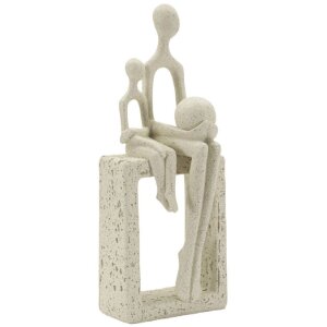 Mauro Ferretti Statuetta Maternità 10x7x26 cm crema Polyresin Decorazione