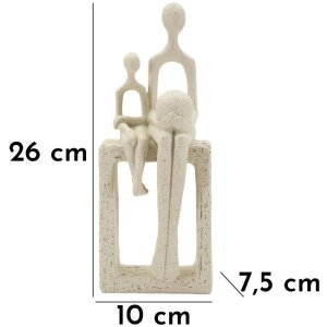 Mauro Ferretti Statuetta Maternità 10x7x26 cm crema Polyresin Decorazione