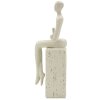 Mauro Ferretti Statuetta decorativa da lettura color crema 8.5x6.5x24 cm