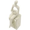 Mauro Ferretti Statuetta decorativa da lettura color crema 8.5x6.5x24 cm