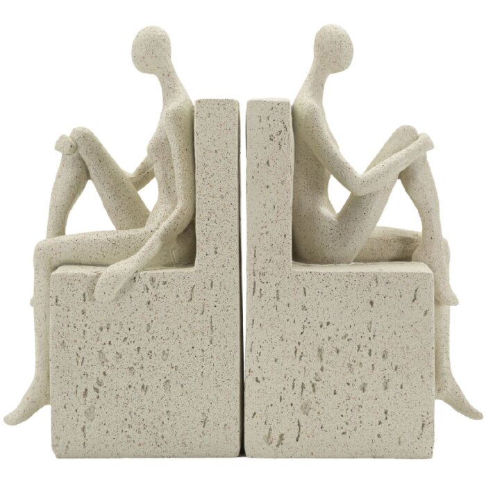 Mauro Ferretti Sostegno per libri Stons 24x10x20,5 cm crema