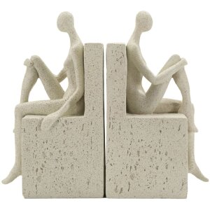 Mauro Ferretti Sostegno per libri Stons 24x10x20,5 cm crema