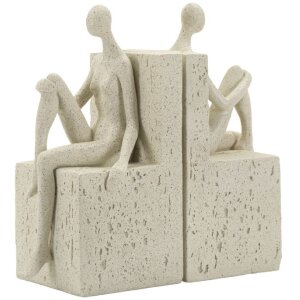 Mauro Ferretti Sostegno per libri Stons 24x10x20,5 cm crema