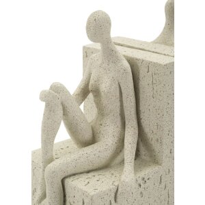 Mauro Ferretti Sostegno per libri Stons 24x10x20,5 cm crema
