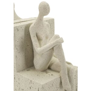Mauro Ferretti Sostegno per libri Stons 24x10x20,5 cm crema