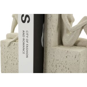 Mauro Ferretti Sostegno per libri Stons 24x10x20,5 cm crema