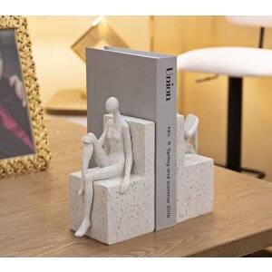 Mauro Ferretti Sostegno per libri Stons 24x10x20,5 cm crema