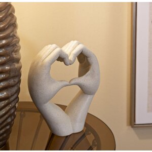 Mauro Ferretti Scultura Amore Stones 16,5x7x20 cm crema