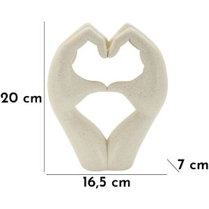 Mauro Ferretti Scultura Amore Stones 16,5x7x20 cm crema