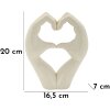 Mauro Ferretti Scultura Amore Stones 16,5x7x20 cm crema