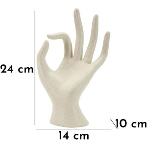 Mauro Ferretti Scultura OK Stons 14x10x24 cm crema