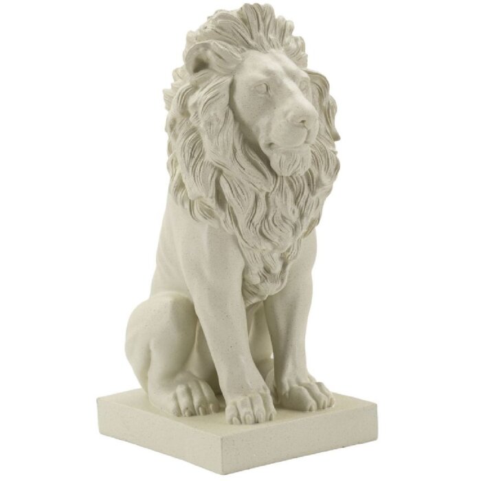 Mauro Ferretti Scultura Leone Stons 17,5x25x40 cm crema