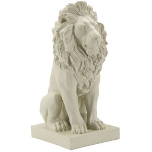 Mauro Ferretti Scultura Leone Stons 17,5x25x40 cm crema