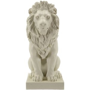 Mauro Ferretti Scultura Leone Stons 17,5x25x40 cm crema