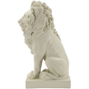 Mauro Ferretti Scultura Leone Stons 17,5x25x40 cm crema