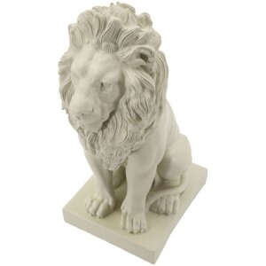 Mauro Ferretti Scultura Leone Stons 17,5x25x40 cm crema