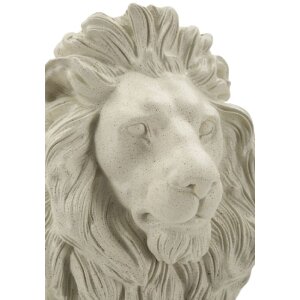 Mauro Ferretti Scultura Leone Stons 17,5x25x40 cm crema