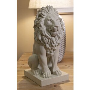 Mauro Ferretti Scultura Leone Stons 17,5x25x40 cm crema