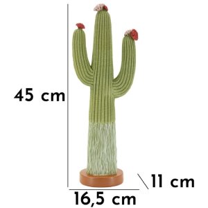 Mauro Ferretti Statuetta decorativa Cactus Stons 16,5x11x45 cm verde