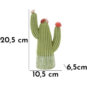 Mauro Ferretti Statuetta decorativa Cactus Stons 10,5x6,5x20,5 cm verde