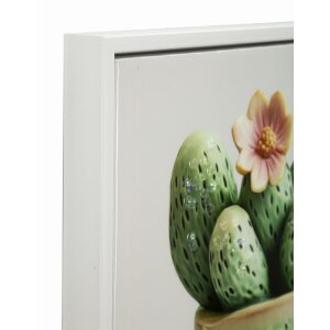 Mauro Ferretti Quadro con cornice Cactus in vaso 40x2,8x40 cm