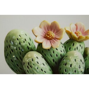 Mauro Ferretti Quadro con cornice Cactus in vaso 40x2,8x40 cm