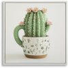 Mauro Ferretti Quadro su tela con cornice Cactus in vaso 40x2,8x40 cm
