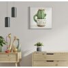 Mauro Ferretti Quadro su tela con cornice Cactus in vaso 40x2,8x40 cm