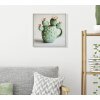 Mauro Ferretti Quadro con cornice Cactus in vaso 40x2,8x40 cm