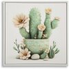 Mauro Ferretti Quadro con cornice Cactus vaso 40x2,8x40 cm