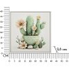 Mauro Ferretti Quadro con cornice Cactus vaso 40x2,8x40 cm