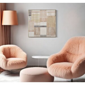 Mauro Ferretti Quadro con cornice Linien 60x3x60 cm