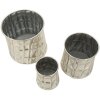 Mauro Ferretti Set di vasi argento 3 pezzi Ø35x38,5 / Ø27,5x33 / Ø18,5x26,5 cm