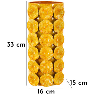 Mauro Ferretti Vaso Drop 16x15x33 cm giallo