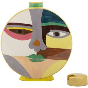 Mauro Ferretti Vaso Piccassy colorato rotondo 28x9x33 cm