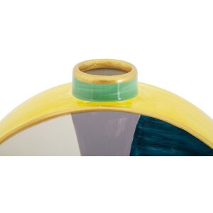 Mauro Ferretti Vaso Piccassy colorato rotondo 28x9x33 cm
