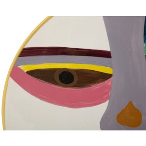 Mauro Ferretti Vaso Piccassy colorato rotondo 28x9x33 cm