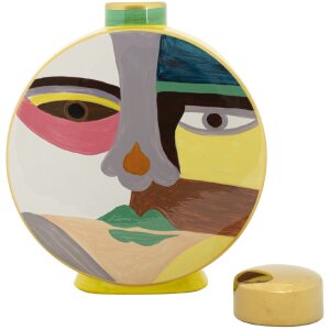 Mauro Ferretti Vaso Piccassy Colorato rotondo 23x9x28 cm