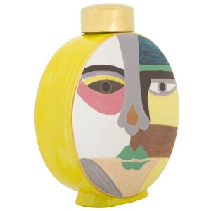 Mauro Ferretti Vaso Piccassy Colorato rotondo 23x9x28 cm