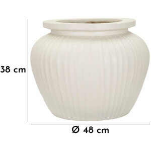 Mauro Ferretti Vaso Chil Ø 48x38 cm crema
