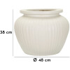 Mauro Ferretti Vaso Chil Ø 48x38 cm crema