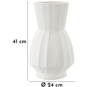 Mauro Ferretti Vaso Glint Ø 24x41 cm bianco